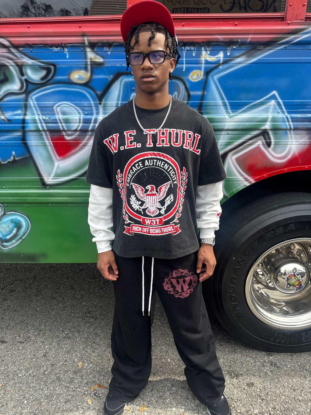 We Thurl “Navy” Long Sleeve Thermal Tee